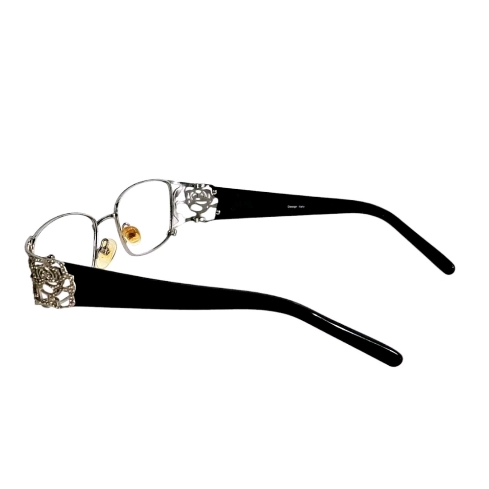 Designer Eyeglass Frame Rectangular Silver Women - image 5